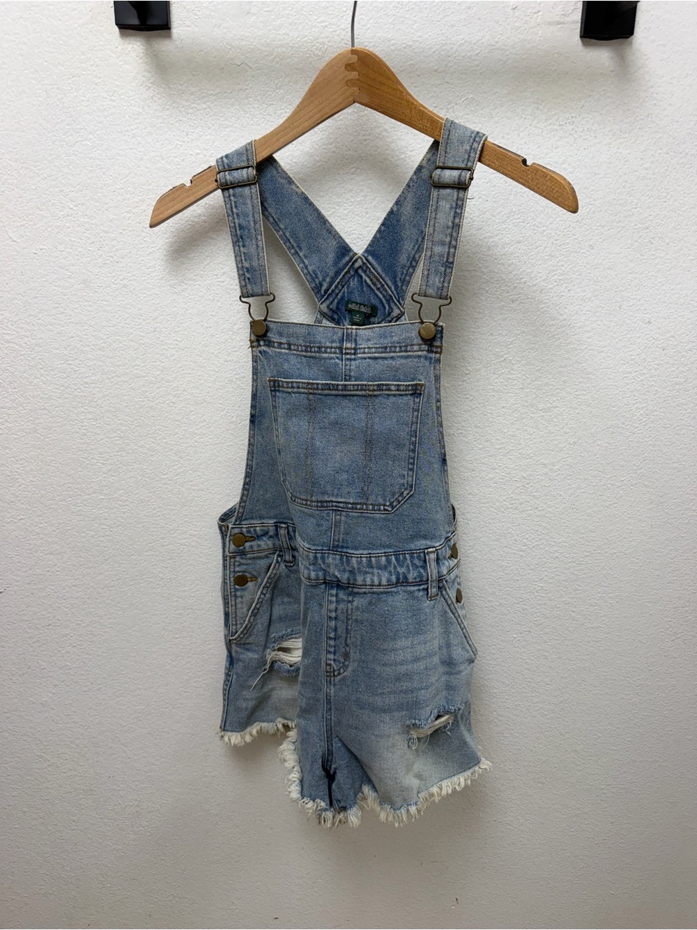 Wild Fable Light Wash Denim Short Overalls